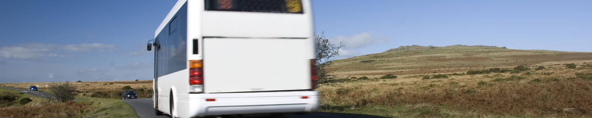 Bus driving on North Wales roads